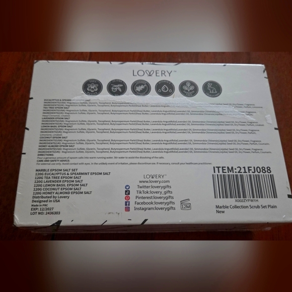 New Epsom Bath Salts Gift Basket Set - Picture 11 of 12